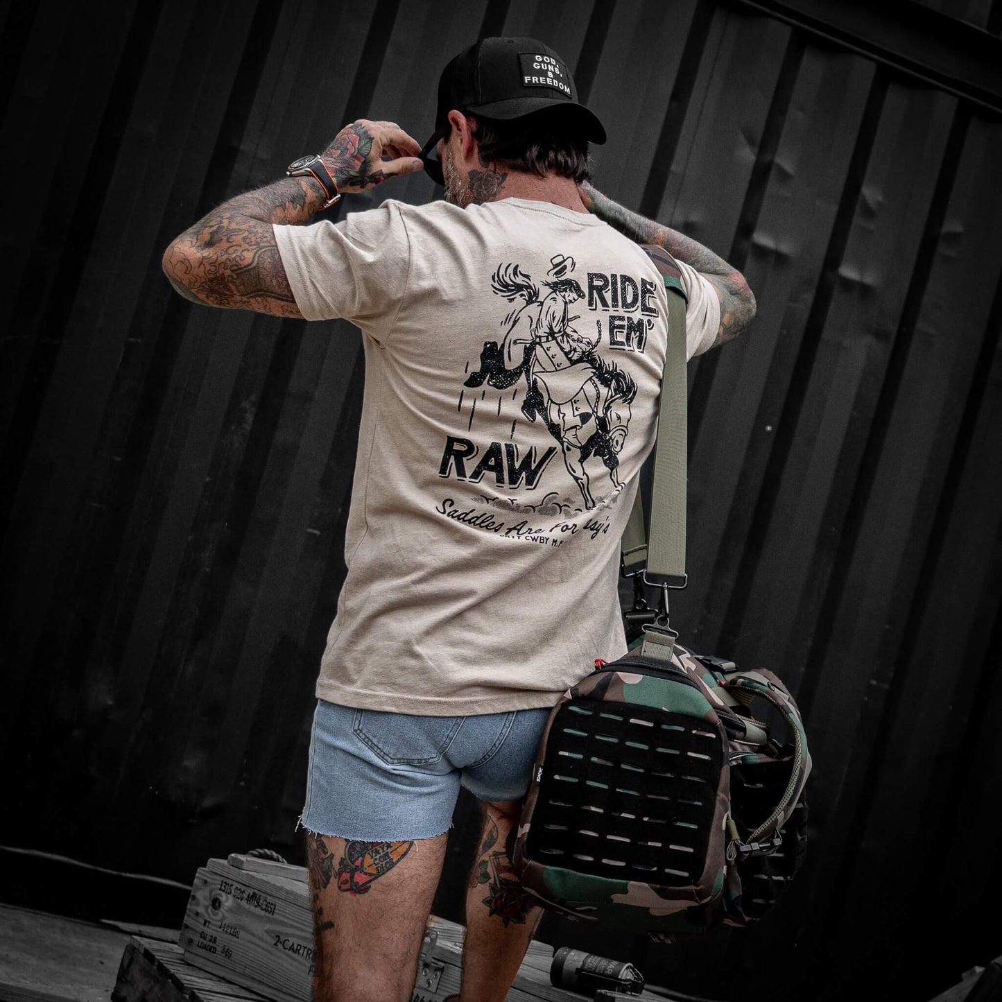 Ride 'Em Raw - Saddles Are For Sissy's Men's T-Shirt