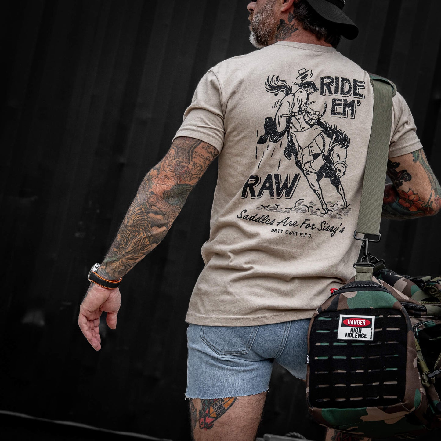Ride 'Em Raw - Saddles Are For Sissy's Men's T-Shirt