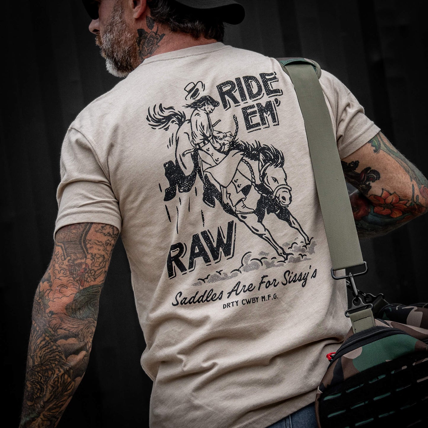 Ride 'Em Raw - Saddles Are For Sissy's Men's T-Shirt