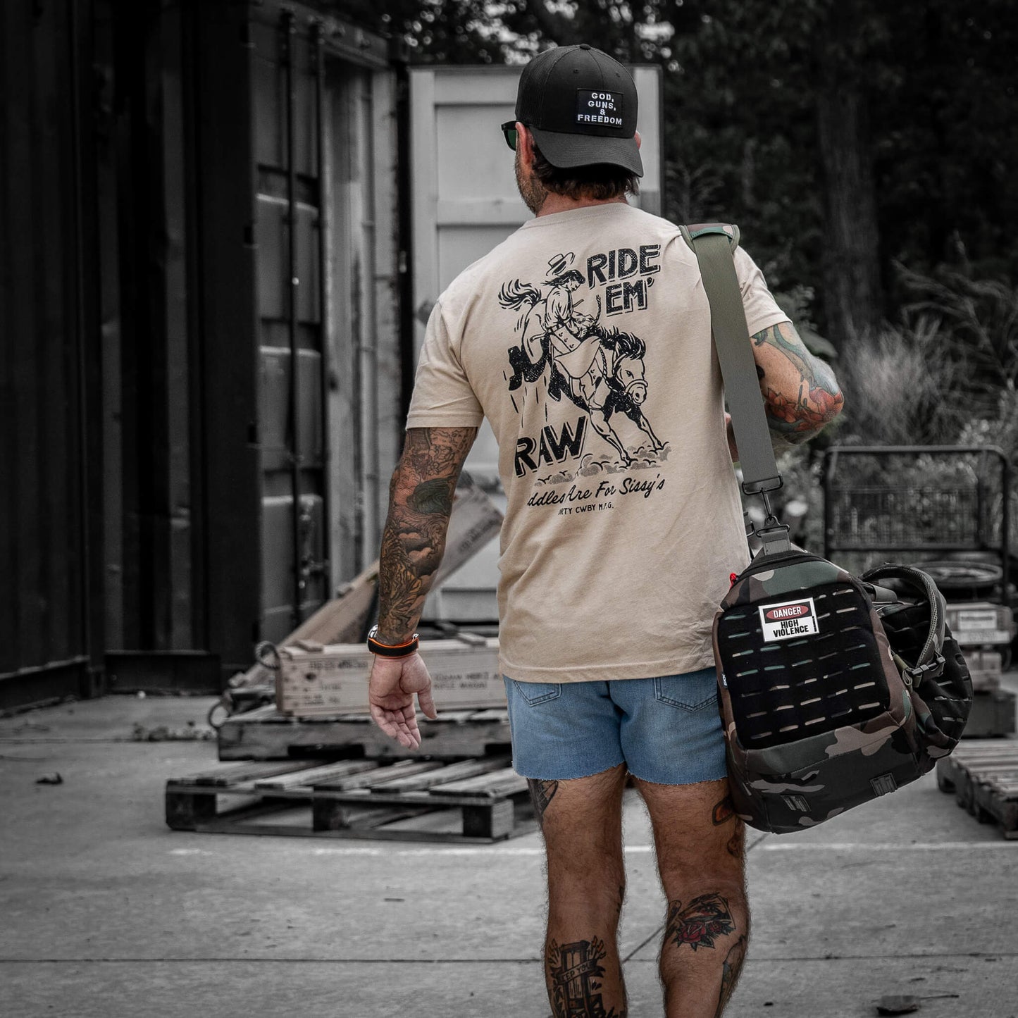 Ride 'Em Raw - Saddles Are For Sissy's Men's T-Shirt