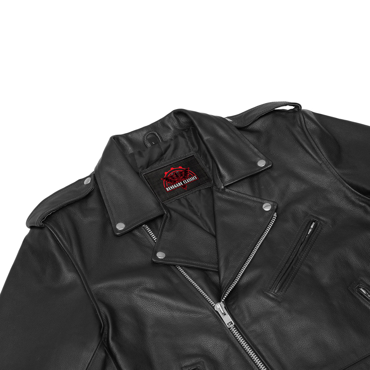 Dawn Rider Men's Premium Black Leather Motorcycle Jacket - view 8
