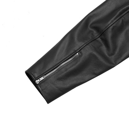 Dawn Rider Men's Premium Black Leather Motorcycle Jacket - view 9