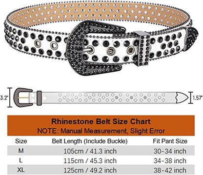 Dream Apparel Premium Straps Women Western Fashion Bling Bling Rhinestones Crystal Diamonds Belt