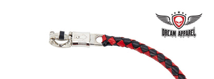 Dream Apparel Black And Red Fringed Get Back Whip W/ Pool Ball