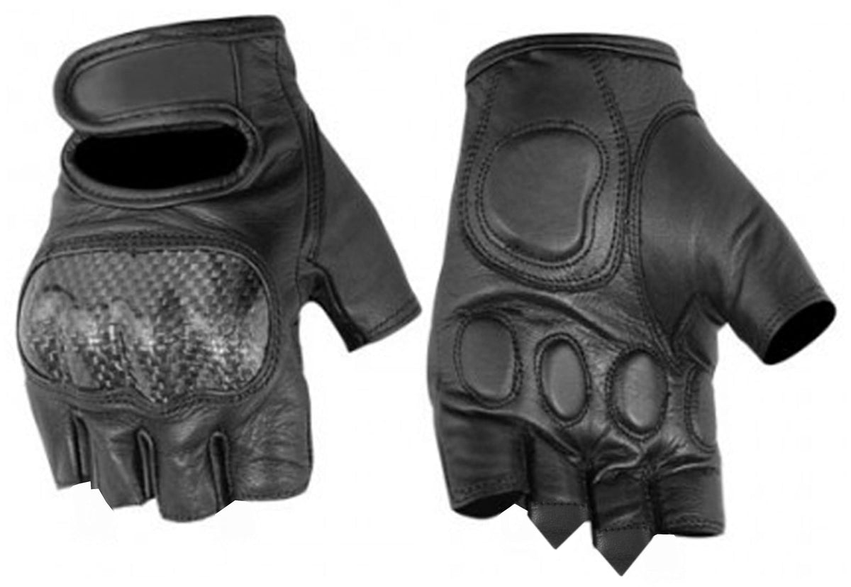 ForceGuard Men's leather Fingerless gloves