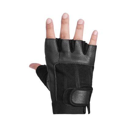 Leather / Mesh Fingerless Glove - view 2