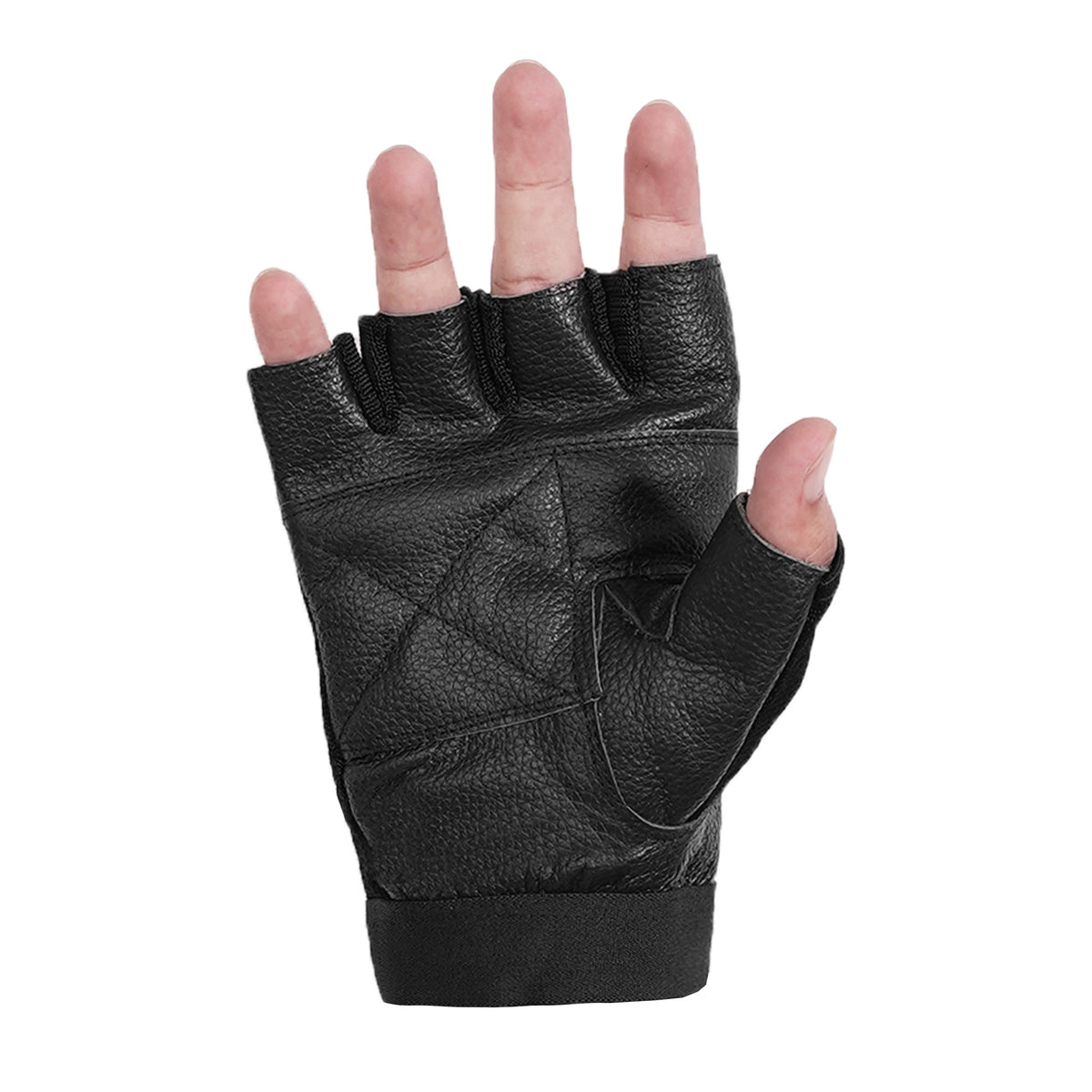Leather / Mesh Fingerless Glove - view 4