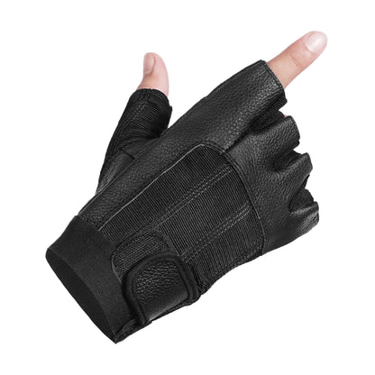 Leather / Mesh Fingerless Glove - view 5