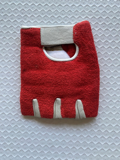 Dream Apparel Fingerless Red and White Gloves
