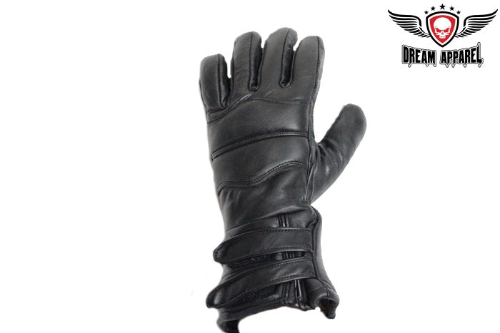 Dream Apparel Motorcycle Gloves With Lining & Hook and Loop Fastener