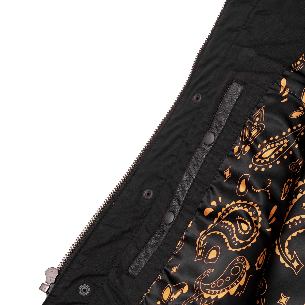 Men's Gold Rush Black Leather Vest - Yellow Stitching - view 6