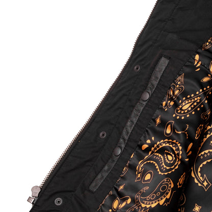 Men's Gold Rush Black Leather Vest - Yellow Stitching - view 6