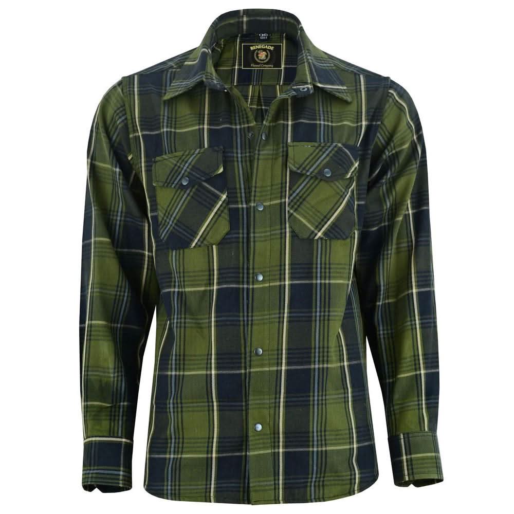 Green forest Men's Outdoor Green Flannel Shirt - view 3