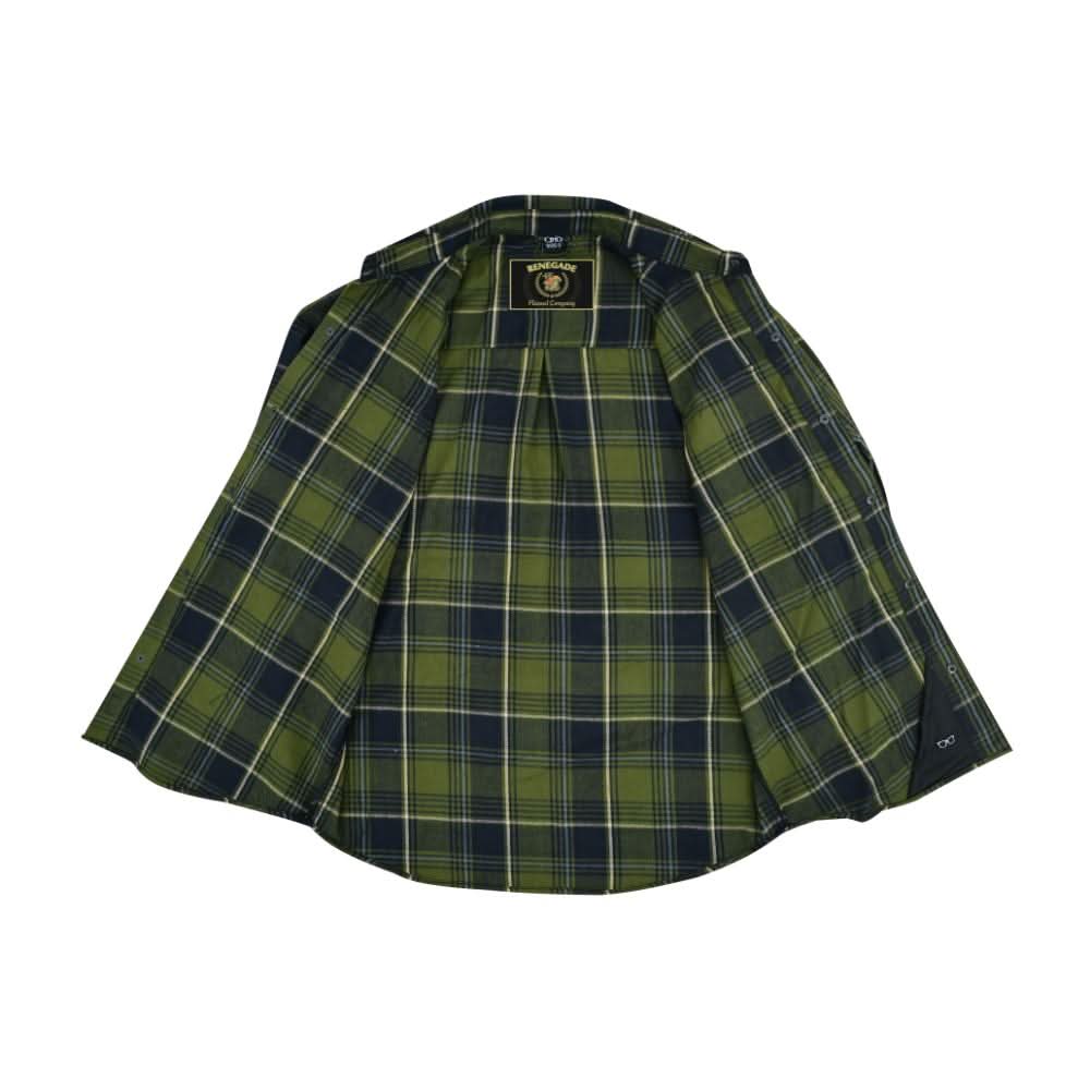 Green forest Men's Outdoor Green Flannel Shirt - view 4