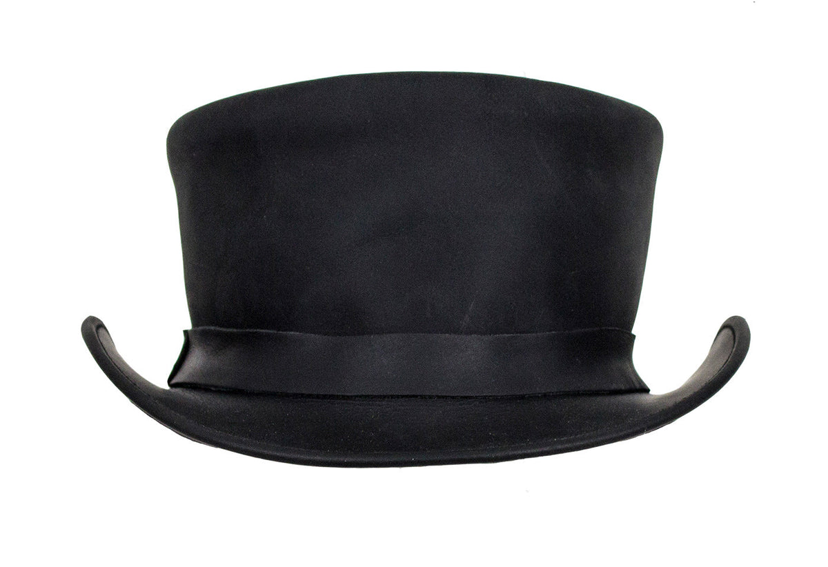 Black Leather Deadman's Top Man Hat