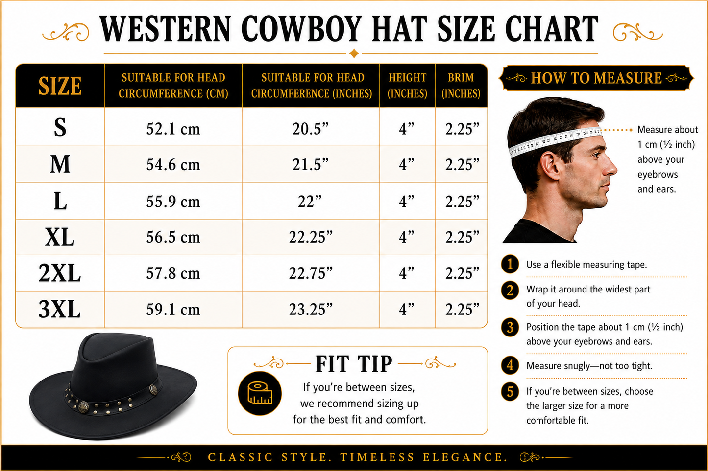 Dream Apparel Men's Black Premium Leather Western Cowboy Studded Hat for Halloween Deadman