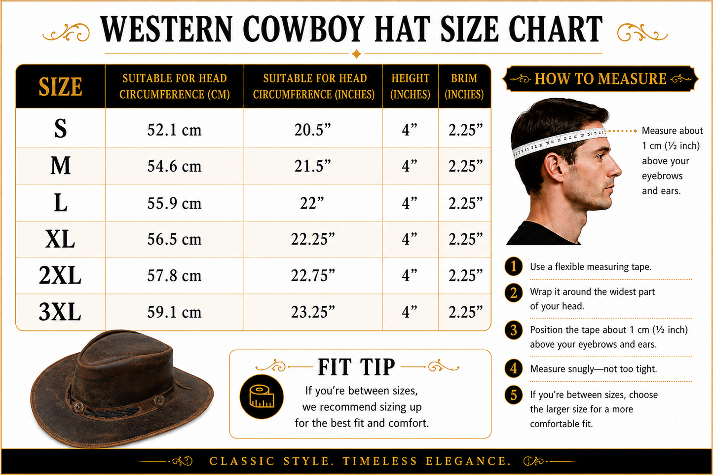 Dream Apparel Men's Brown Premium Leather Western Cowboy Hat for Halloween Deadman