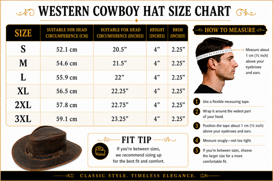Dream Apparel Men's Brown Premium Leather Western Cowboy Hat for Halloween Deadman