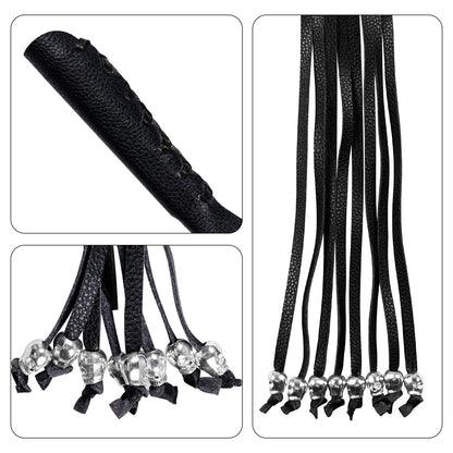 Dream Apparel Heavy Duty Leather Motorcycle Skull Fringed Black Brake Clutch Lever Grip Lever Cover