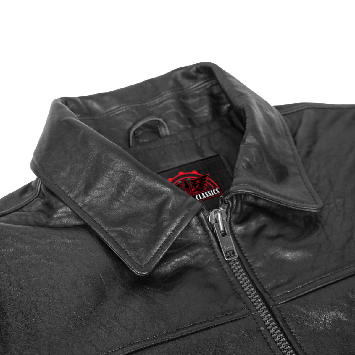 Men's Black Drum Dyed New Zealand Lambskin Jacket - view 8