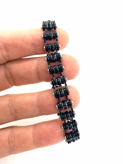 SK2802  Mini Size Black with black crystal center -