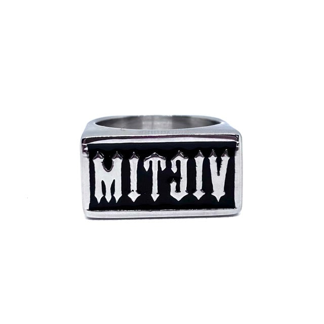 SK1711 Gents Victim Ring Knock-Out Forehead Stamp Stainless Steel Motorcycle Biker Jewelry