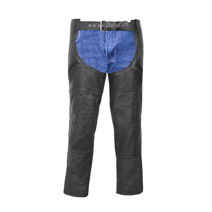 Leather Guard Unisex leather motorcycle chaps - Black - view 4