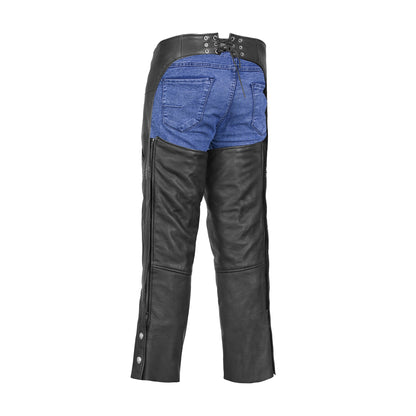 Leather Guard Unisex leather motorcycle chaps - Black - view 5