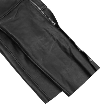 Leather Guard Unisex leather motorcycle chaps - Black - view 9