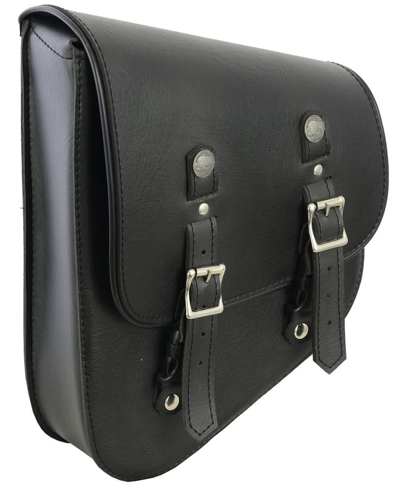 Left Side Premium Leather Swing Arm Bag W/ Buffalo Snaps - view 2