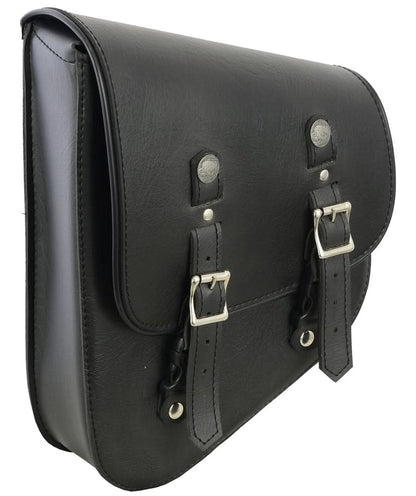 Left Side Synthetic Leather Swing Arm Bag W/ Buffalo Snaps - view 2