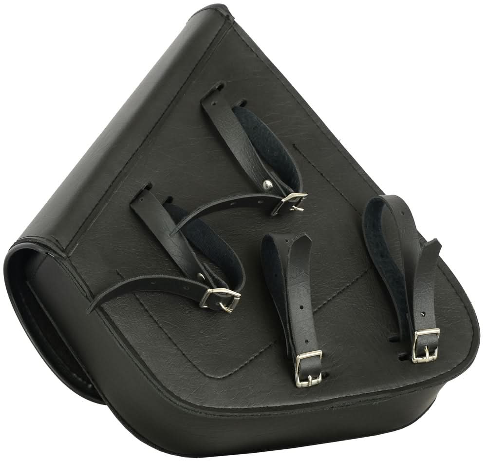 Left Side Synthetic Leather Swing Arm Bag W/ Buffalo Snaps - view 3