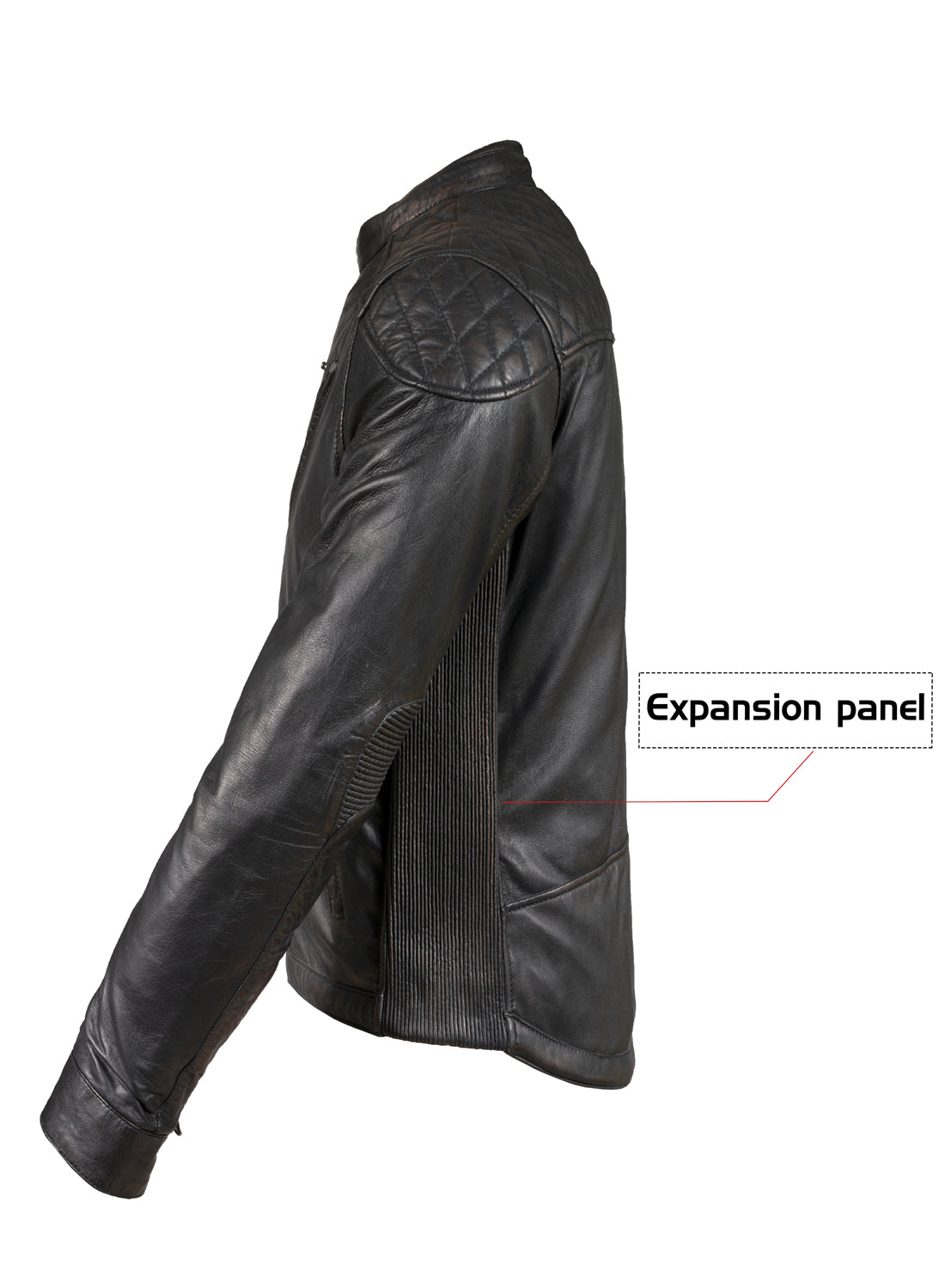 Dream Apparel Premium Goat Leather Brown Tone Conceal Pockets Expansion Side Panel Motorcycle Jacket
