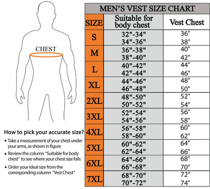 Classic Motorcycle Club Vest with Conceal Carry Pockets