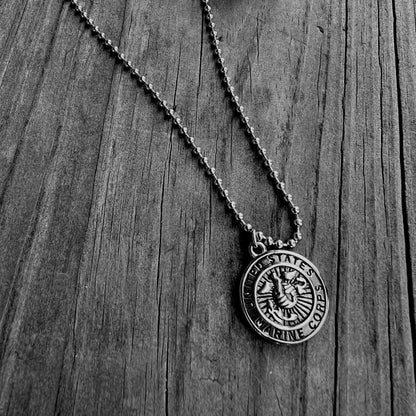 United States Marine Corps Stainless Steel Polished Pendant