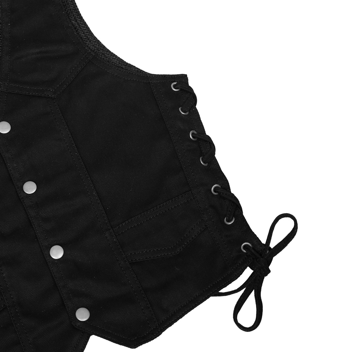 Kid's Denim Side Lace Vest - view 5