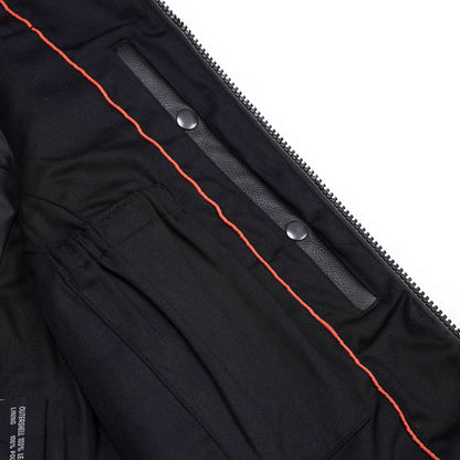 Men's Black Leather SWAT Style Motorcycle Vest - view 6