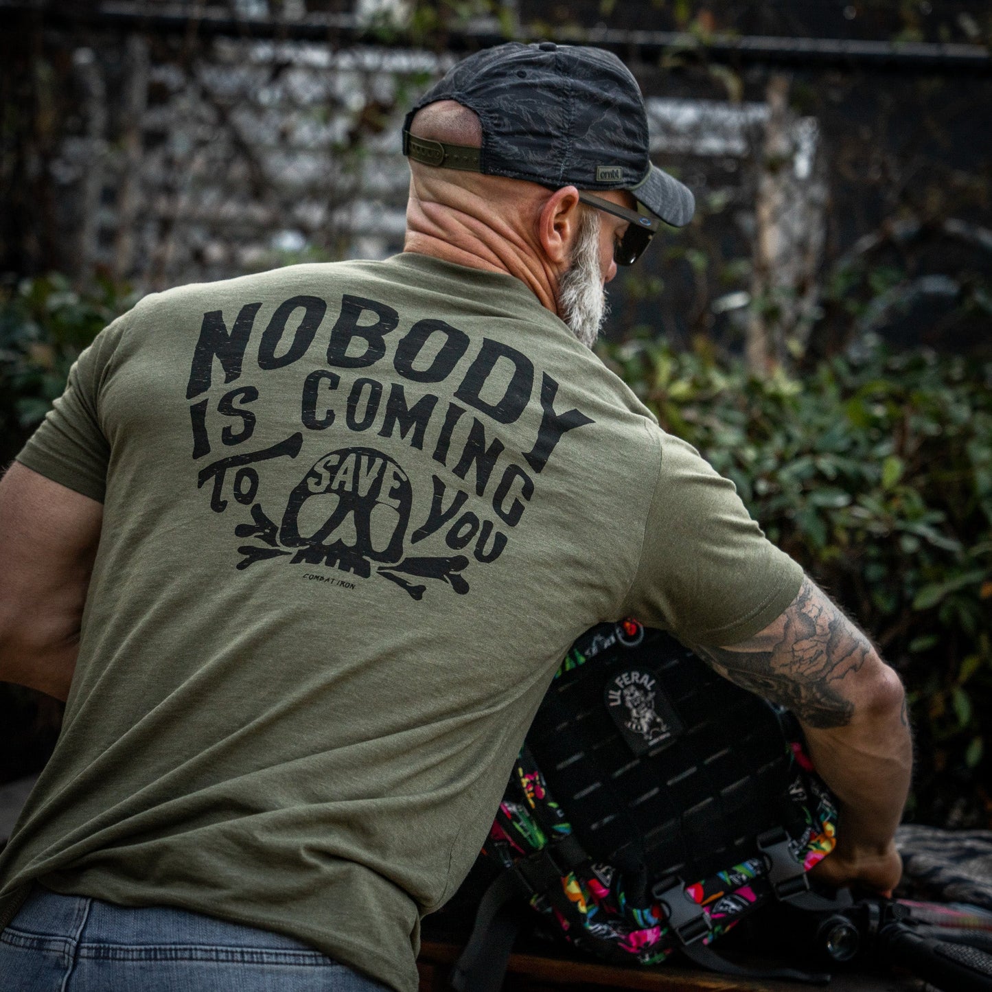 Nobody Is Coming To Save You Skull Men's T-Shirt