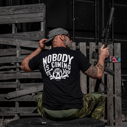 Nobody Is Coming To Save You Skull Men's T-Shirt