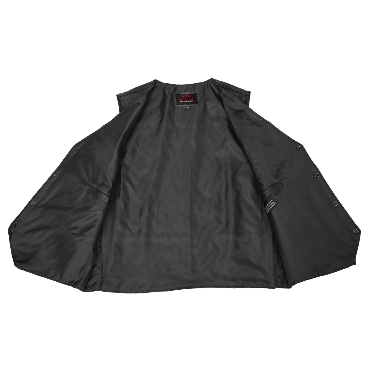 Men's Plain Side Economy Vest - Black - view 5