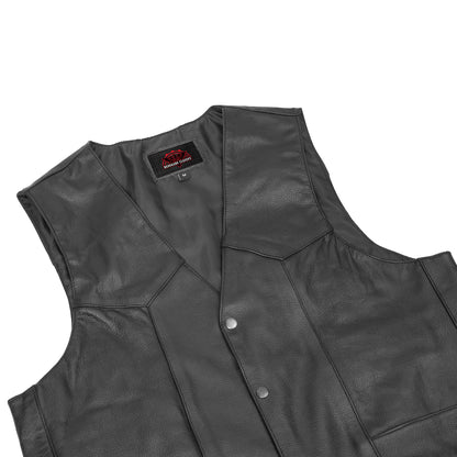 Men's Plain Side Economy Vest - Black - view 8