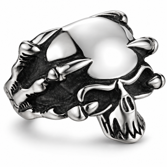R180 Stainless Steel Hold This Biker Ring
