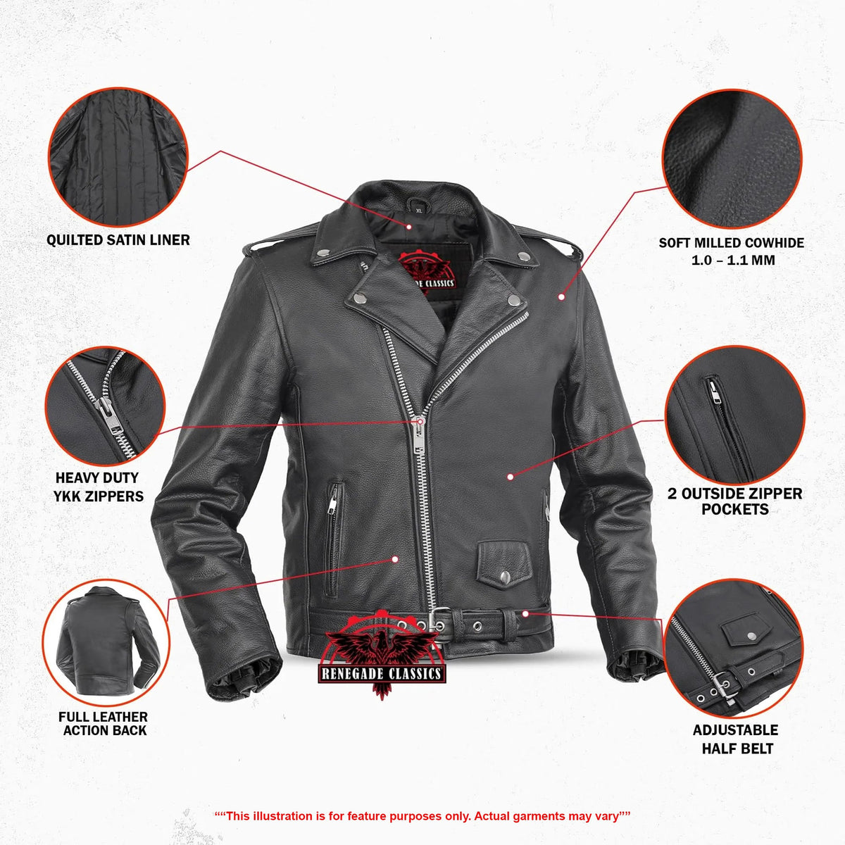 Kid's Traditional Style M/C Jacket - view 2