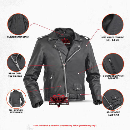 Kid's Traditional Style M/C Jacket - view 2