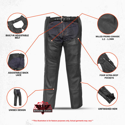 Unisex Double Deep Pocket Thermal Lined Chaps - view 3