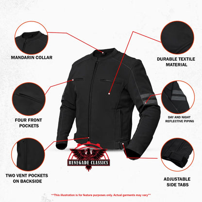 All Season Reflective Men's Textile Jacket