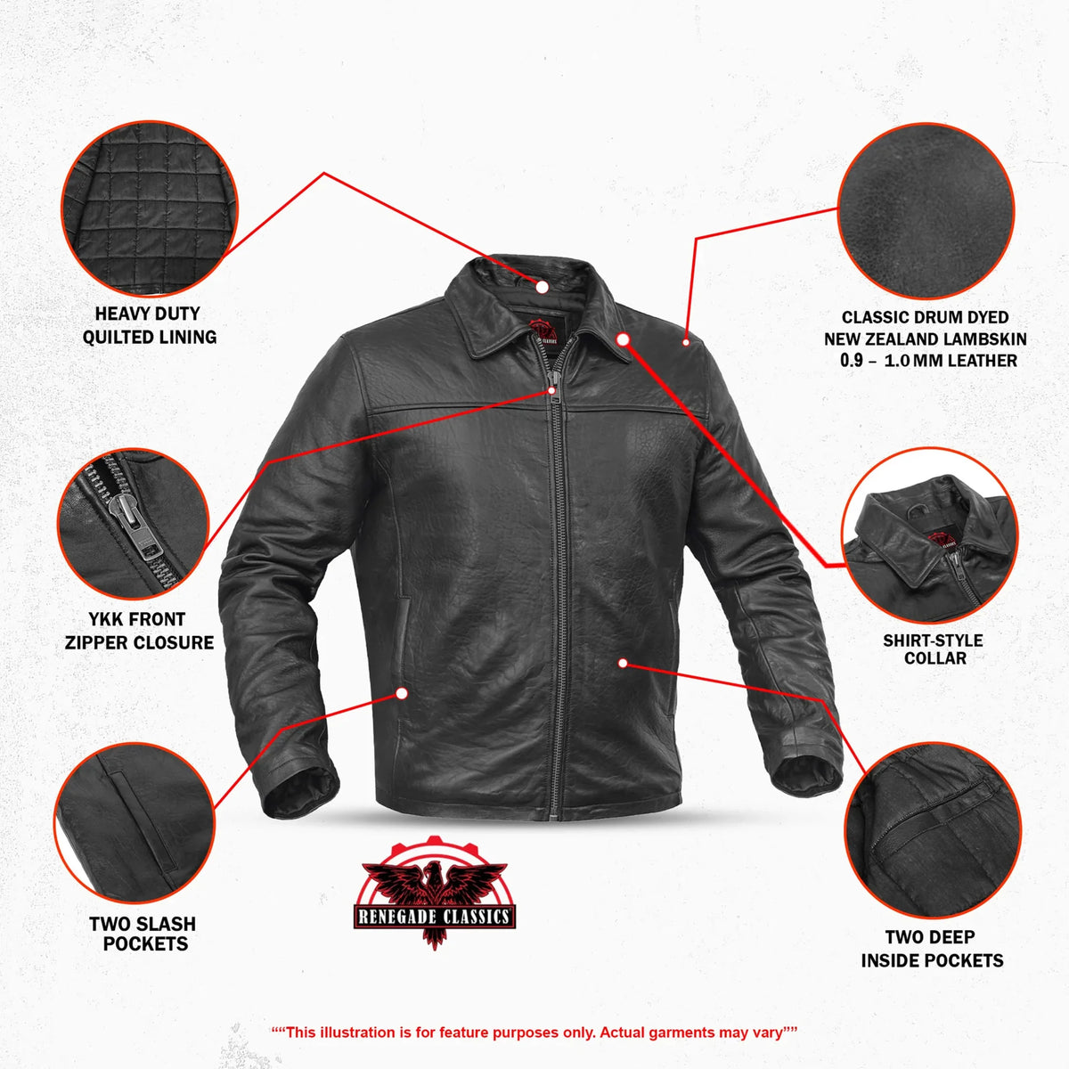 Men's Black Drum Dyed New Zealand Lambskin Jacket - view 2