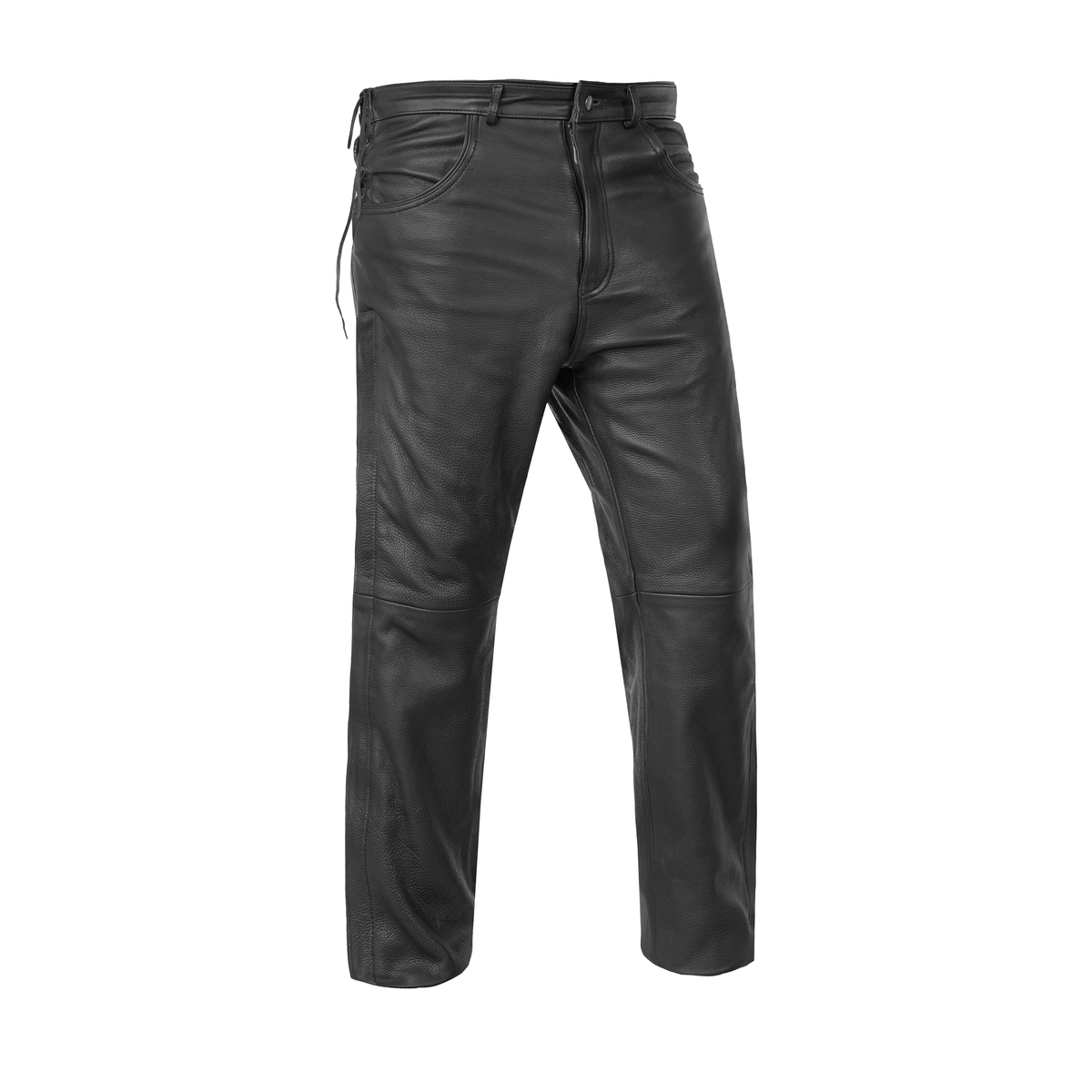 Road Rage Black leather motorcycle chaps - view 4