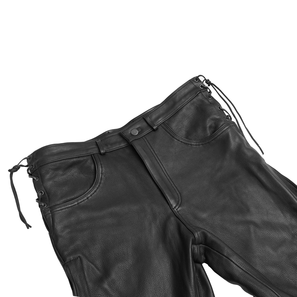 Road Rage Black leather motorcycle chaps - view 5
