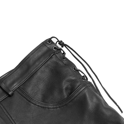 Road Rage Black leather motorcycle chaps - view 6